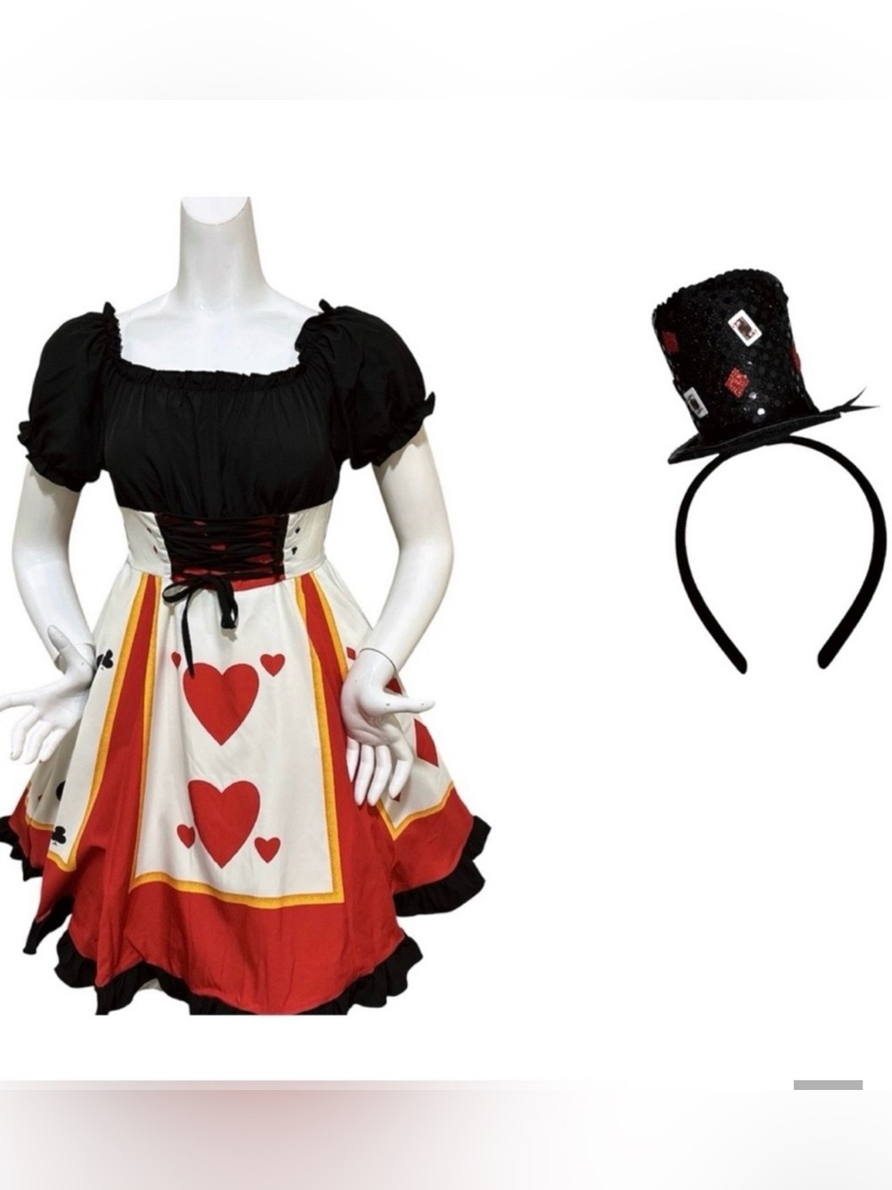 Playing Cards Queen of Hearts costume size L